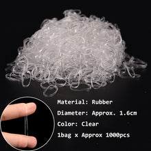 Load image into Gallery viewer, 1000pcs Mixed Colors Rubber Bands Small Circle Strong Elastic Rubber Band Girls Hair Rope Stationery Holder Band Office Supplies